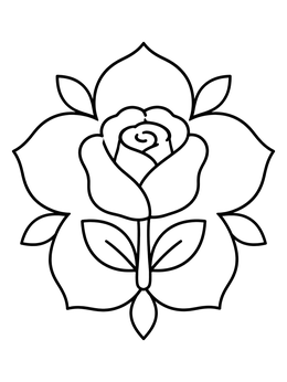 Free printable Simple Rose Blossom Mandala coloring page
