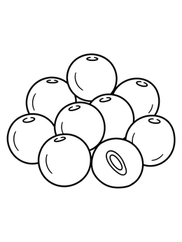 Free printable Round Mustard Seeds In A Cluster coloring page