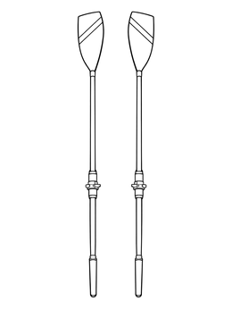 Free printable Pair Of Racing Sculling Oars coloring page