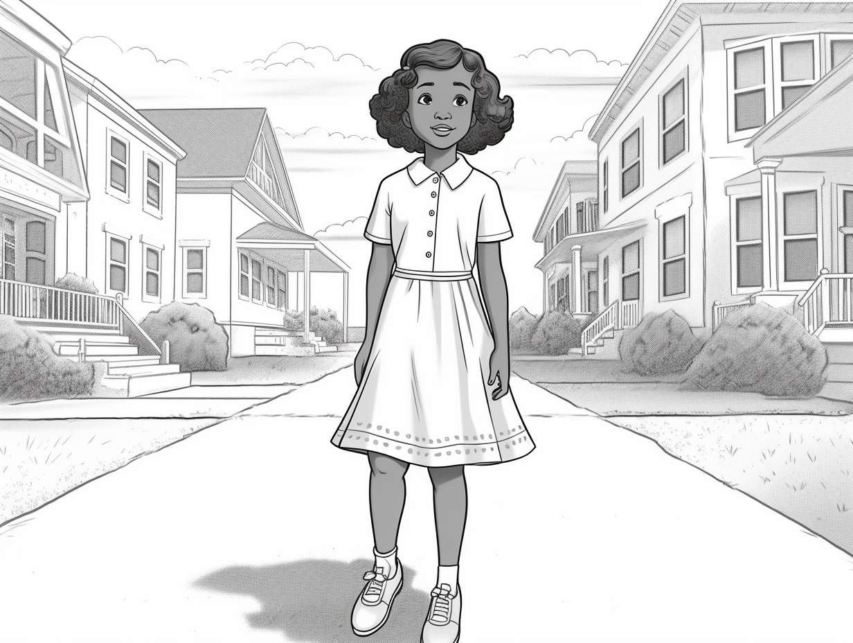 Ruby Bridges Coloring Inspiration - Coloring Page