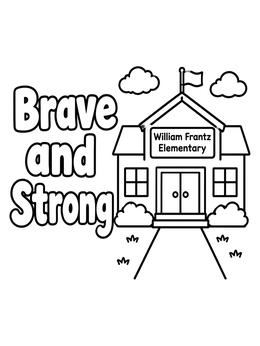 Free printable William Frantz Elementary School Building coloring page