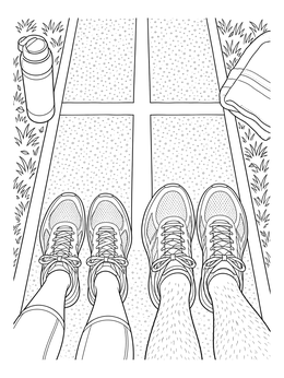Free printable Runners At The Starting Line coloring page