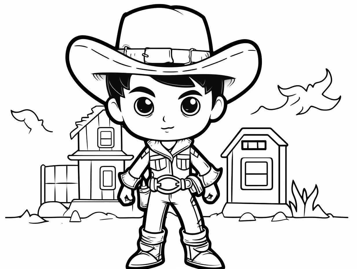 Rustic Cowboy Boots Coloring - Coloring Page