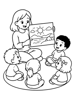 Free printable Sunday School Lesson On Creation coloring page