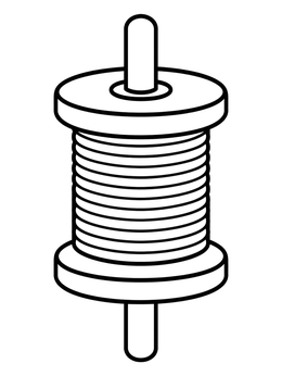 Free printable Kite String Spool Firki coloring page
