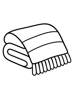 Free printable Cozy Folded Sleigh Blanket coloring page