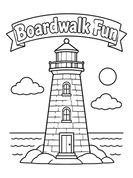 Free printable Santa Cruz Coastal Lighthouse coloring page