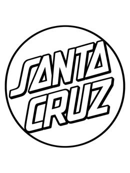 Free printable Santa Cruz Circle Skateboard Logo coloring page
