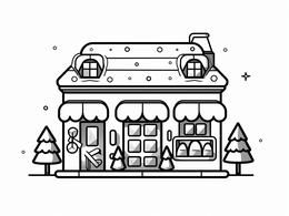 Free printable Santa's Workshop Activity Coloring Sheet coloring page