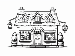 Free printable Santa's Workshop Activity Page coloring page