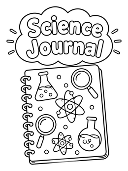 Free printable Science Journal Notebook Cover coloring page