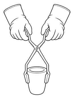 Free printable Crucible Tongs And Protective Gloves coloring page