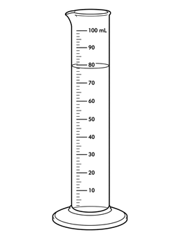 Free printable Graduated Cylinder With Measurement Marks coloring page