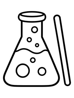 Free printable Science Lab Flask And Stirrer coloring page