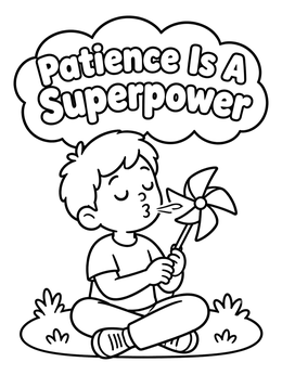 Free printable Boy Breathing On A Pinwheel coloring page