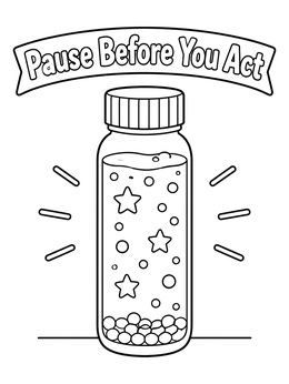 Free printable Calming Sensory Bottle With Stars coloring page
