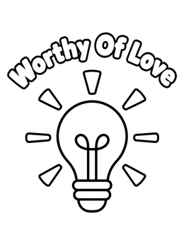 Free printable Shining Lightbulb Worthy Of Love coloring page