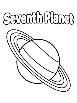 Free printable Seventh Planet Uranus With Rings coloring page