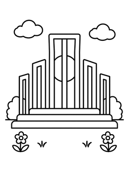 Free printable Shaheed Minar Monument In Bangladesh coloring page