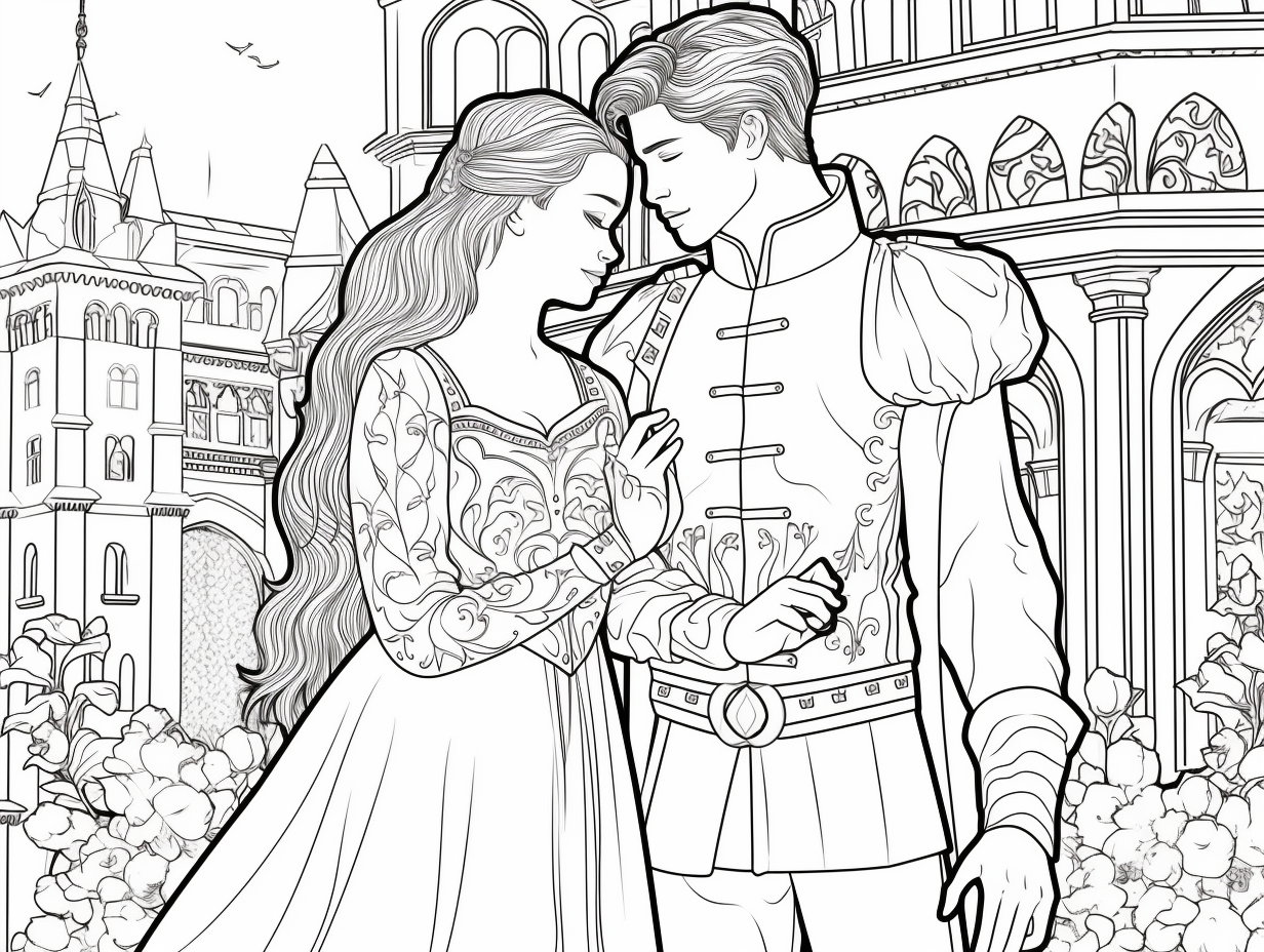 Shakespeare'S Romance In Color - Coloring Page