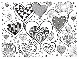 Free printable Sharing Valentine's Day Love coloring page