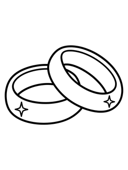 Free printable Pair Of Shiny Wedding Rings coloring page