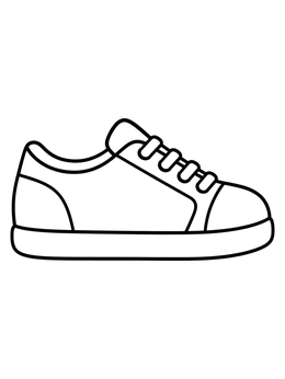 Free printable Simple Low Top Sneaker coloring page