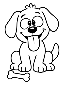 Free printable Playful Puppy With Sillier Expression coloring page