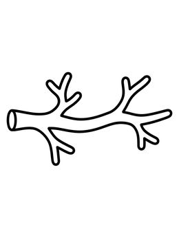 Free printable Simple Bare Tree Branch coloring page
