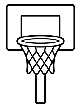 Free printable Classic Basketball Hoop And Net coloring page