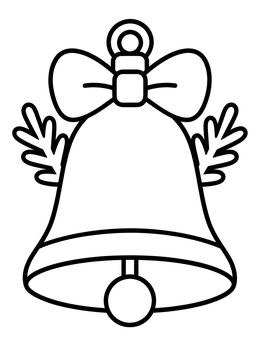 Free printable Simple Bell Hanging Ornament coloring page