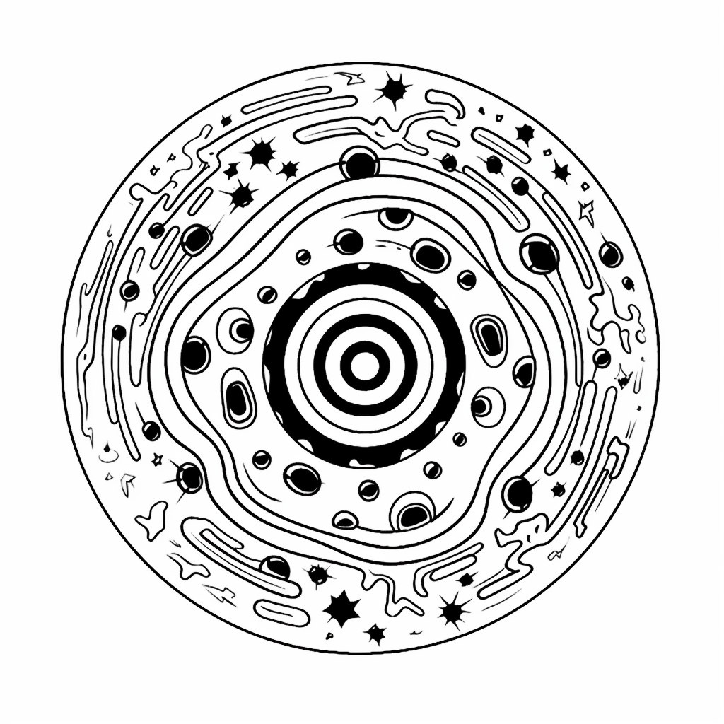 Simple Black Hole Coloring For Kids - Coloring Page