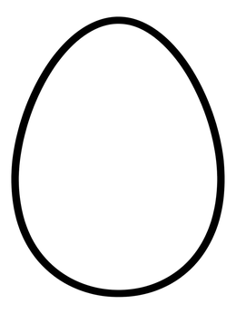 Free printable Simple Blank Easter Egg Outline coloring page