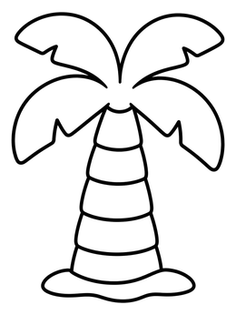 Free printable Simple Cartoon Palm Tree coloring page