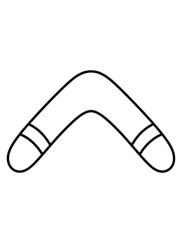 Free printable Simple Classic Boomerang coloring page