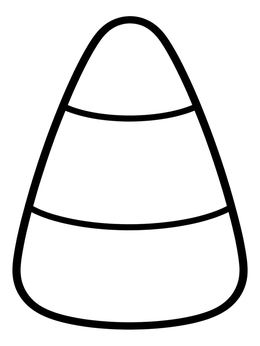 Free printable Simple Classic Candy Corn coloring page