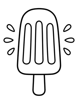 Free printable Simple Classic Ice Pop coloring page