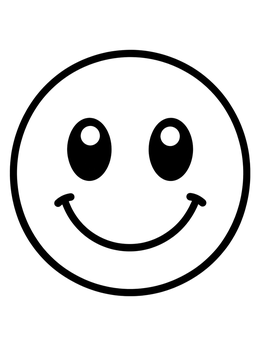 Free printable Simple Classic Smiley Face coloring page