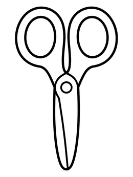 Free printable Simple Pair Of Closed Scissors coloring page