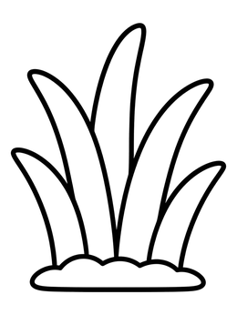 Free printable Simple Clump Of Grass coloring page