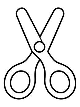 Free printable Simple Craft Scissors Outline coloring page
