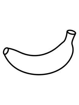 Free printable Simple Curved Banana Outline coloring page