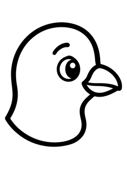 Free printable Simple Dove Head For Toddlers coloring page