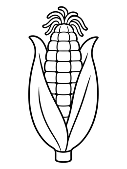 Free printable Simple Ear Of Corn coloring page