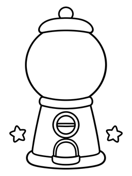 Free printable Empty Gumball Machine For Fingerprints coloring page
