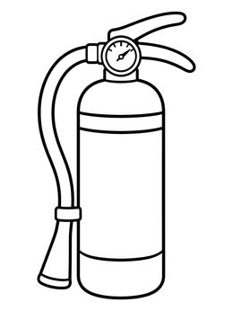 Free printable Simple Fire Extinguisher Outline coloring page