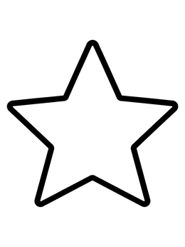 Free printable Simple Five Pointed Star Outline coloring page
