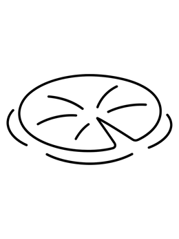 Free printable Simple Floating Lily Pad coloring page