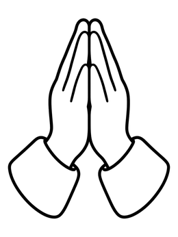 Free printable Simple Folded Praying Hands coloring page