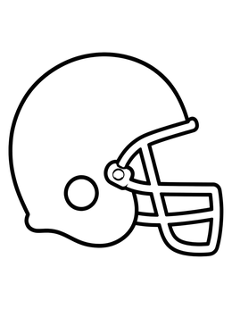 Free printable Simple Football Helmet Outline coloring page